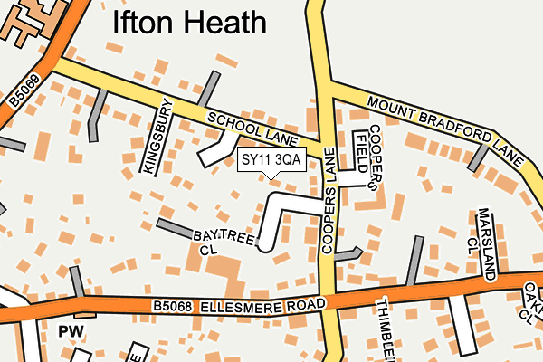 SY11 3QA map - OS OpenMap – Local (Ordnance Survey)