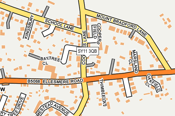 SY11 3QB map - OS OpenMap – Local (Ordnance Survey)