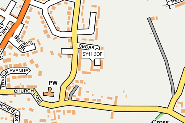 SY11 3QF map - OS OpenMap – Local (Ordnance Survey)