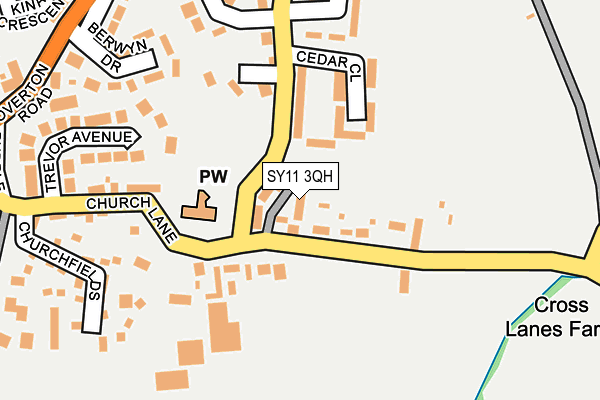 SY11 3QH map - OS OpenMap – Local (Ordnance Survey)