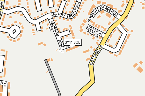 SY11 3QL map - OS OpenMap – Local (Ordnance Survey)