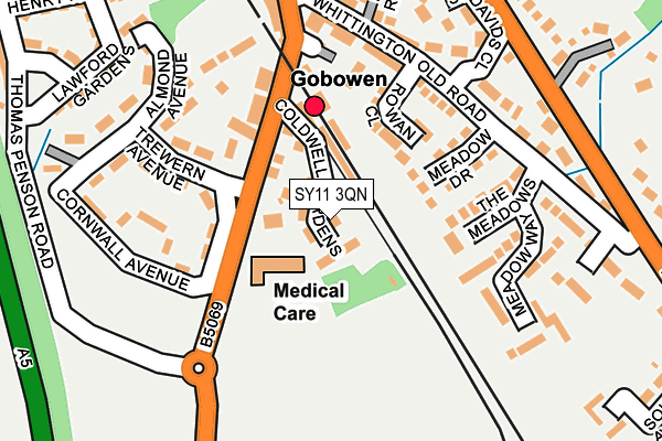 SY11 3QN map - OS OpenMap – Local (Ordnance Survey)