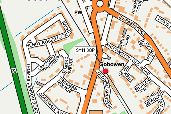 SY11 3QP map - OS OpenMap – Local (Ordnance Survey)