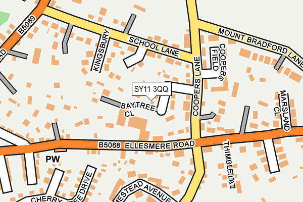 SY11 3QQ map - OS OpenMap – Local (Ordnance Survey)