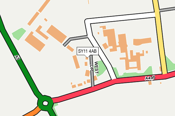 SY11 4AB map - OS OpenMap – Local (Ordnance Survey)