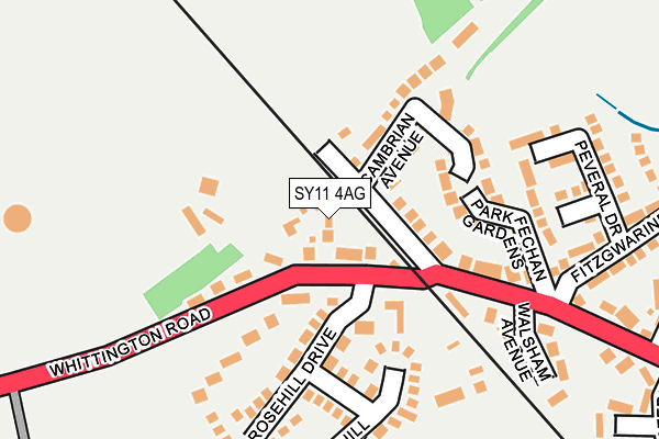 SY11 4AG map - OS OpenMap – Local (Ordnance Survey)
