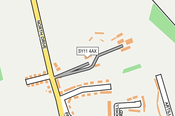 SY11 4AX map - OS OpenMap – Local (Ordnance Survey)