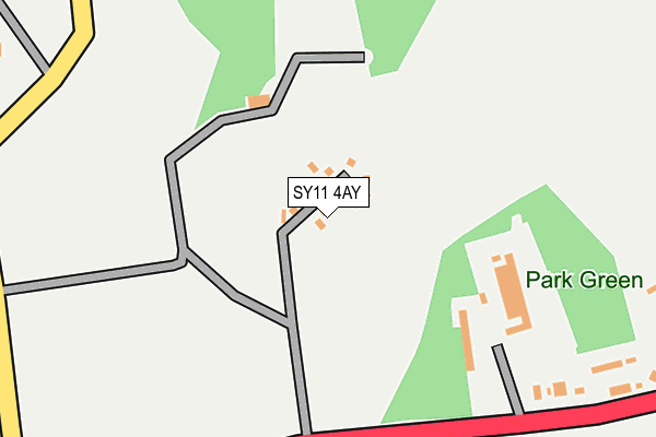 SY11 4AY map - OS OpenMap – Local (Ordnance Survey)