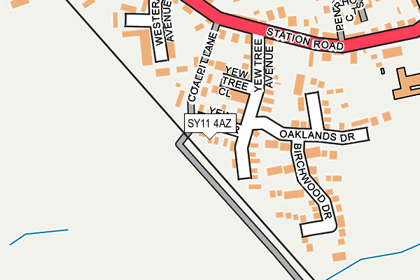 SY11 4AZ map - OS OpenMap – Local (Ordnance Survey)