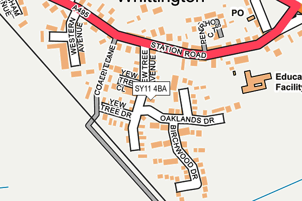 SY11 4BA map - OS OpenMap – Local (Ordnance Survey)