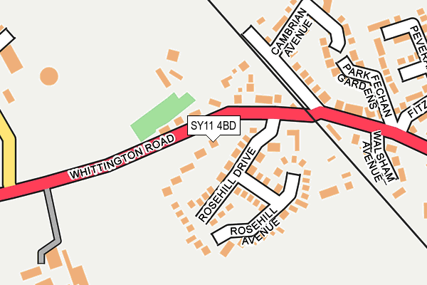 SY11 4BD map - OS OpenMap – Local (Ordnance Survey)