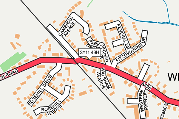 SY11 4BH map - OS OpenMap – Local (Ordnance Survey)