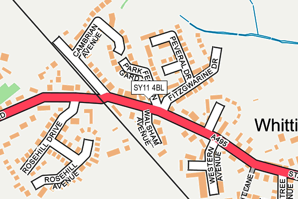 SY11 4BL map - OS OpenMap – Local (Ordnance Survey)