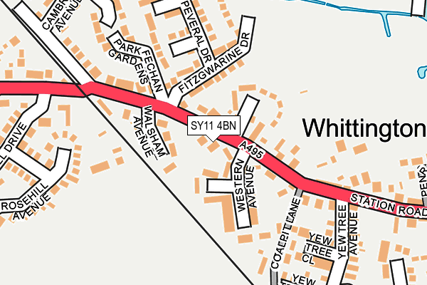 SY11 4BN map - OS OpenMap – Local (Ordnance Survey)