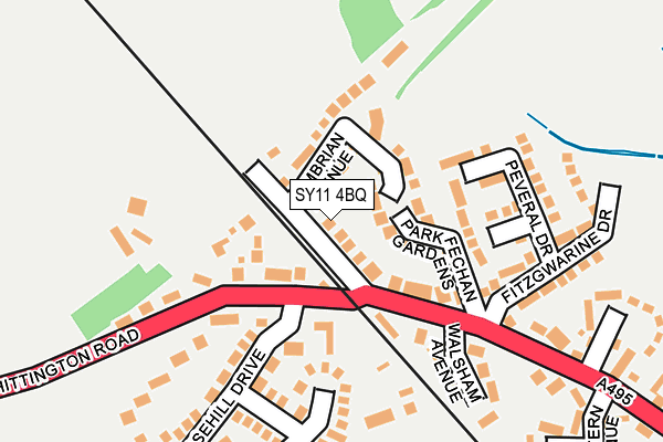 SY11 4BQ map - OS OpenMap – Local (Ordnance Survey)