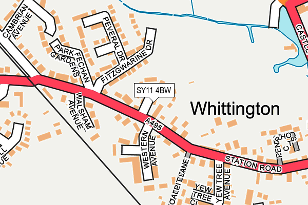 SY11 4BW map - OS OpenMap – Local (Ordnance Survey)