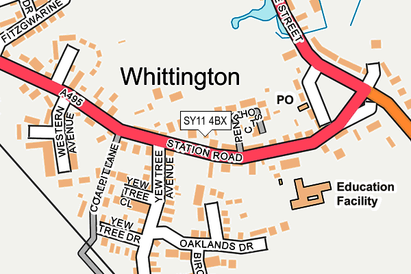 SY11 4BX map - OS OpenMap – Local (Ordnance Survey)