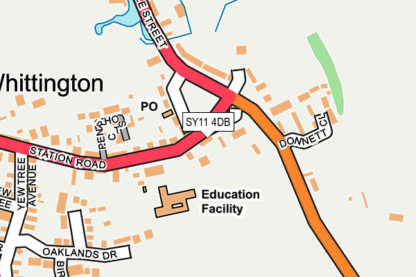 SY11 4DB map - OS OpenMap – Local (Ordnance Survey)