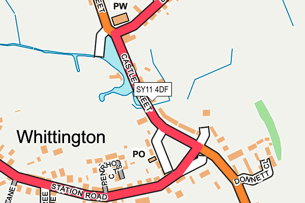 SY11 4DF map - OS OpenMap – Local (Ordnance Survey)