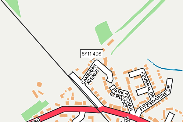 SY11 4DS map - OS OpenMap – Local (Ordnance Survey)