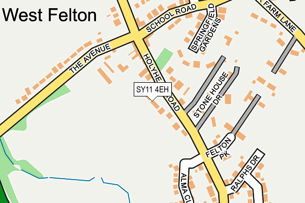 SY11 4EH map - OS OpenMap – Local (Ordnance Survey)