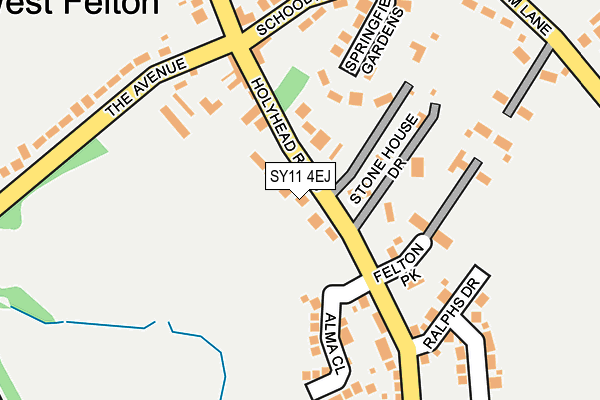 SY11 4EJ map - OS OpenMap – Local (Ordnance Survey)