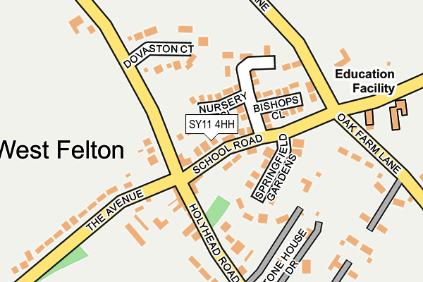 SY11 4HH map - OS OpenMap – Local (Ordnance Survey)