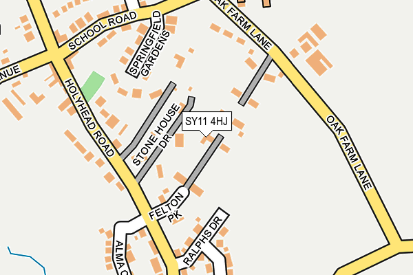 SY11 4HJ map - OS OpenMap – Local (Ordnance Survey)