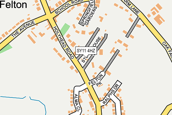 SY11 4HZ map - OS OpenMap – Local (Ordnance Survey)