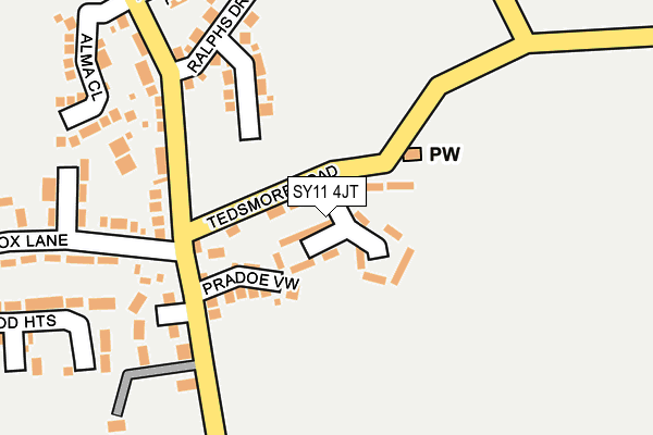 SY11 4JT map - OS OpenMap – Local (Ordnance Survey)