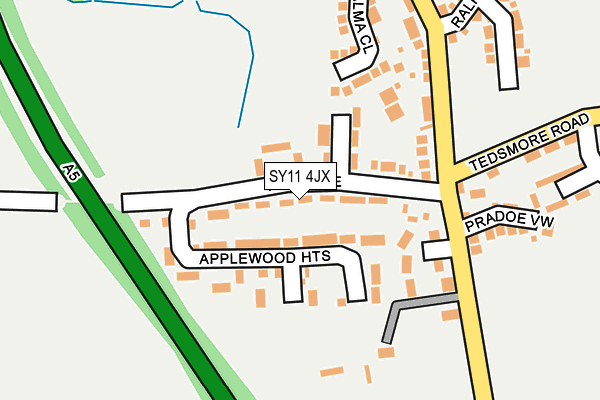 SY11 4JX map - OS OpenMap – Local (Ordnance Survey)