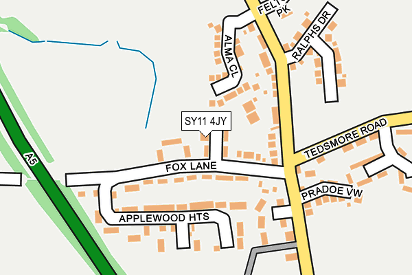 SY11 4JY map - OS OpenMap – Local (Ordnance Survey)
