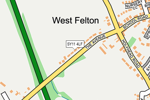 SY11 4LF map - OS OpenMap – Local (Ordnance Survey)