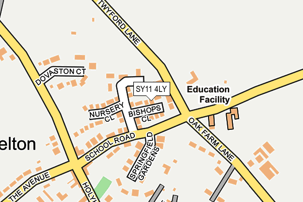 SY11 4LY map - OS OpenMap – Local (Ordnance Survey)