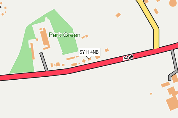 SY11 4NB map - OS OpenMap – Local (Ordnance Survey)