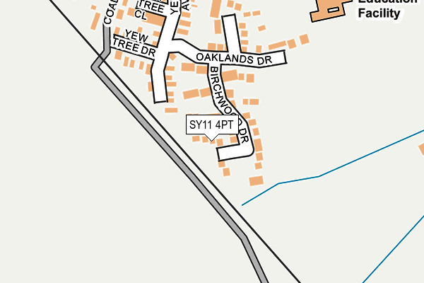 SY11 4PT map - OS OpenMap – Local (Ordnance Survey)