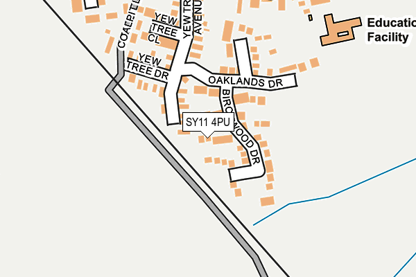 SY11 4PU map - OS OpenMap – Local (Ordnance Survey)