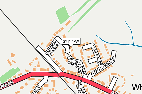 SY11 4PW map - OS OpenMap – Local (Ordnance Survey)