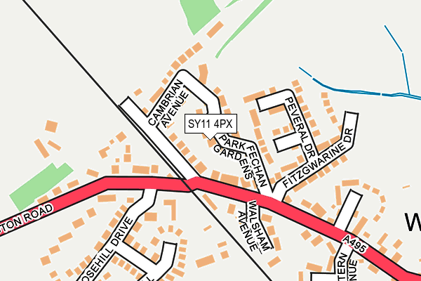 SY11 4PX map - OS OpenMap – Local (Ordnance Survey)