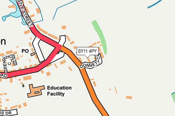 SY11 4PY map - OS OpenMap – Local (Ordnance Survey)