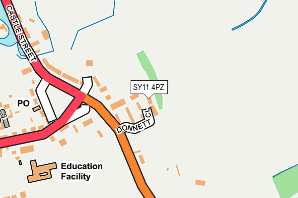 SY11 4PZ map - OS OpenMap – Local (Ordnance Survey)