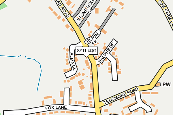 SY11 4QG map - OS OpenMap – Local (Ordnance Survey)