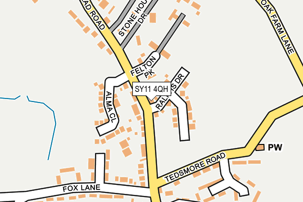 SY11 4QH map - OS OpenMap – Local (Ordnance Survey)