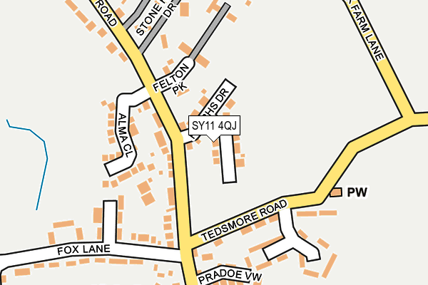 SY11 4QJ map - OS OpenMap – Local (Ordnance Survey)