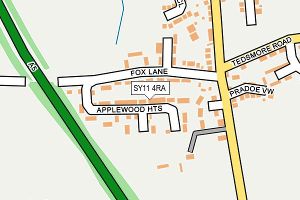 SY11 4RA map - OS OpenMap – Local (Ordnance Survey)
