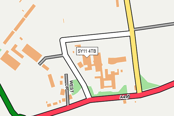 SY11 4TB map - OS OpenMap – Local (Ordnance Survey)