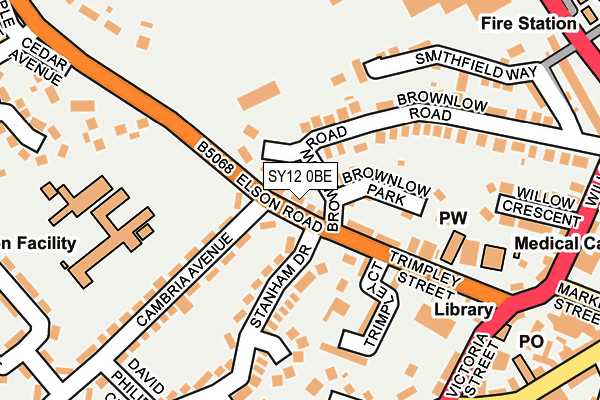 SY12 0BE map - OS OpenMap – Local (Ordnance Survey)