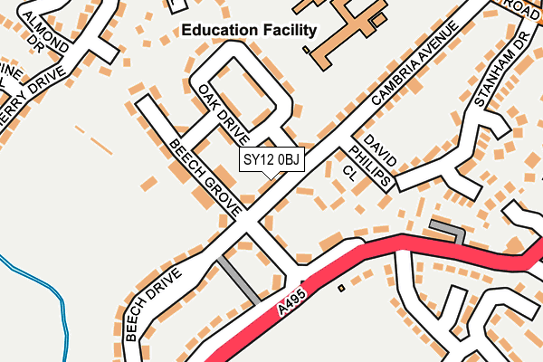 SY12 0BJ map - OS OpenMap – Local (Ordnance Survey)