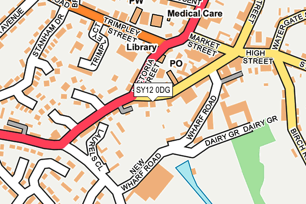 SY12 0DG map - OS OpenMap – Local (Ordnance Survey)