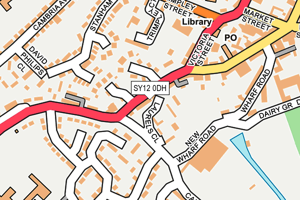 SY12 0DH map - OS OpenMap – Local (Ordnance Survey)